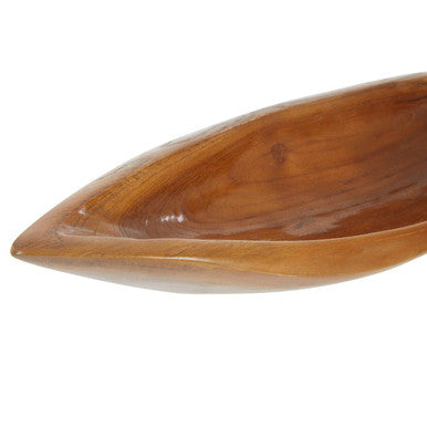 Surak Small Teak Wood Boat Dish