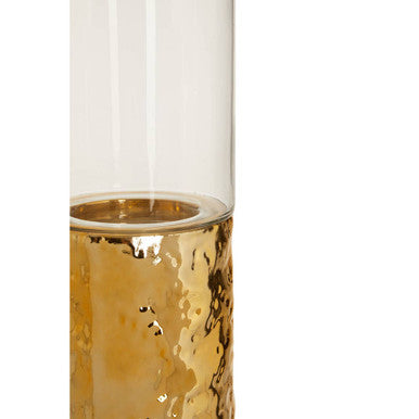 Martele Medium Pillar Gold Candle Holder