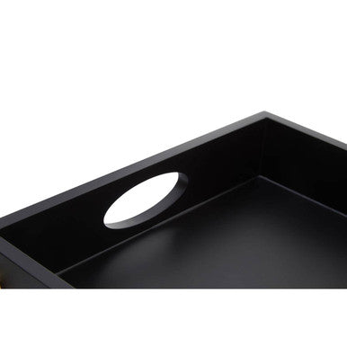Frida Black and Gold Studded Tray