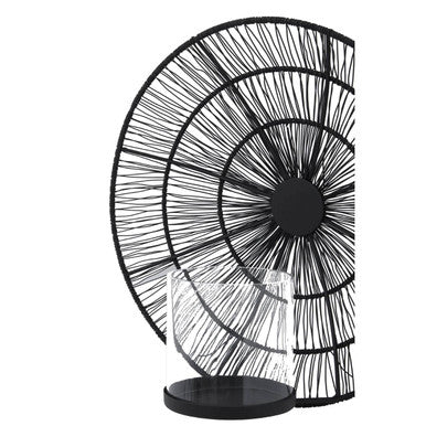 Enzo Black Wire Wall Sconce Candle Holder