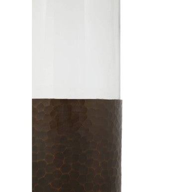 Akola Small Floor Standing Candle Holder In Antique Gold