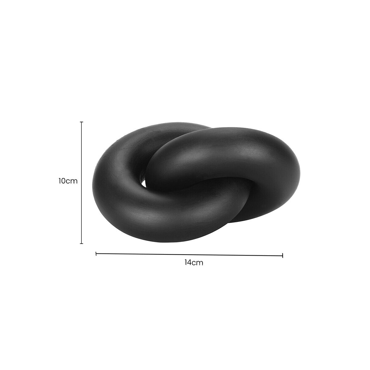 Cato Black Wood Small Knot Decor