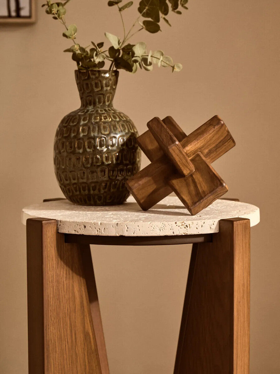 Cato Brown Wood Sculpture