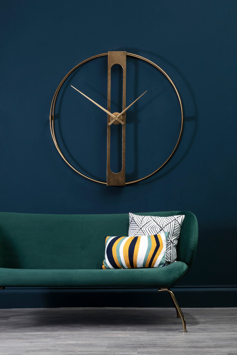 Beauly 107cm Dia Gold Finish Dual Ring Wall Clock