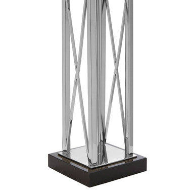 Hoffmann Nickel Finish and Black Shade Table Lamp