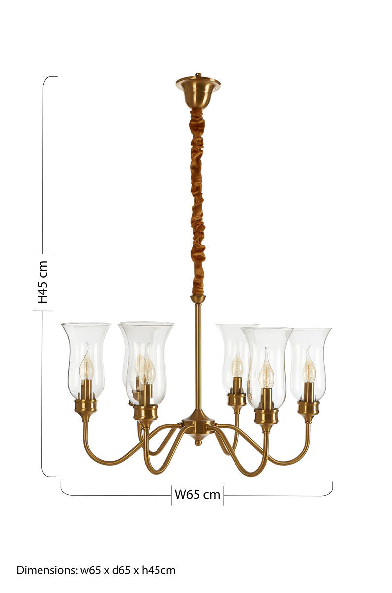 Zissi 6 Arm Gold Ceiling Light