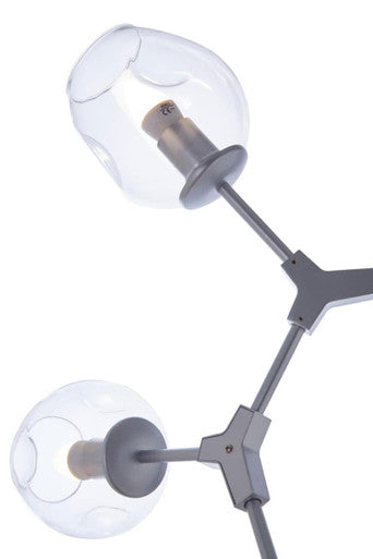 Abira Silver Finish Adjustable 5 Arm Statement Pendant Light