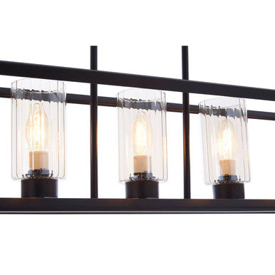 Aliko 5 Bulb Matte Black Ceiling Light
