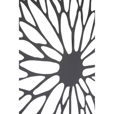 Trento Large Black Metal Floral Design Wall Art