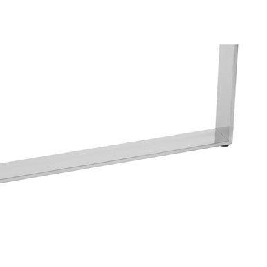 Frosted Glass Console Table with Gold and Silver Finish Frame, Demas