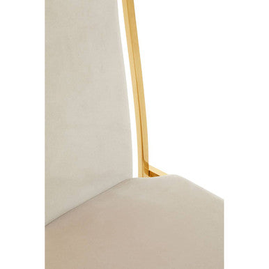 Deana Gold Frame High Back Dining Chair