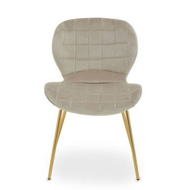 Warton Mink Velvet Dining Chair