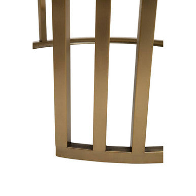Set of 2 Tinted Glass Round Tops Nesting Coffee Tables with Brushed Gold Stainless Steel Frames, Alana