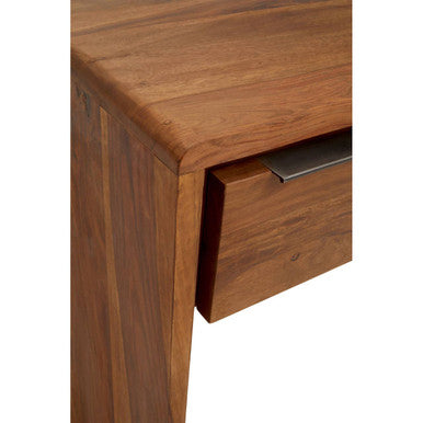Brown Sheesham and Acacia Wood Console Table with Two Storage Drawers, Surati