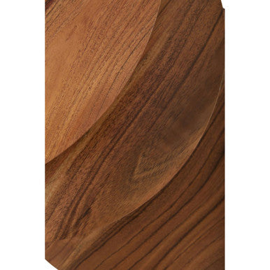 Nest of 3 Natural Mango Wood Side Tables with Brown Iron Legs, Boho