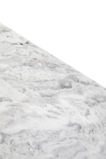 Grey Marble Coffee Table with Geometric Multifaceted Base and Natural Veining, Spezia