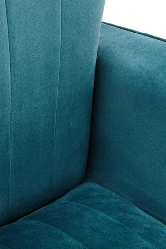 Zamora Green Velvet Accent Chair With Gold Finish Legs