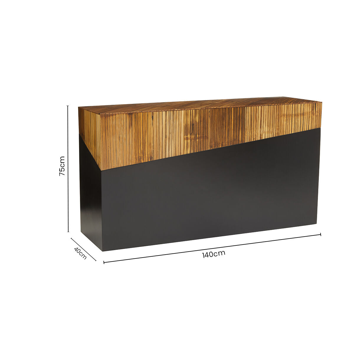 Console Table with Black Finish, Gabor