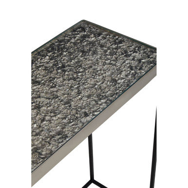 Console Table with Black Metal Finish Frame, Akola