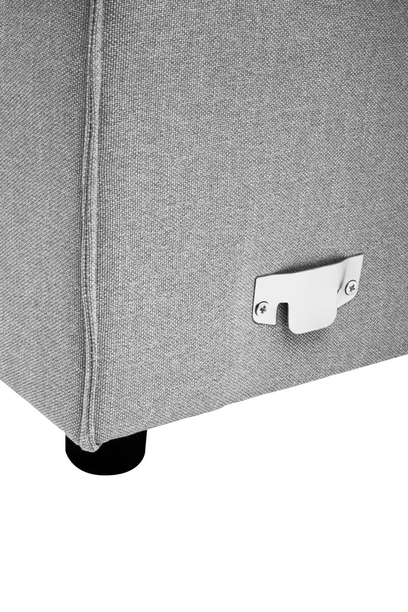 Grey Fabric Armless Modular Sofas, Toulouse