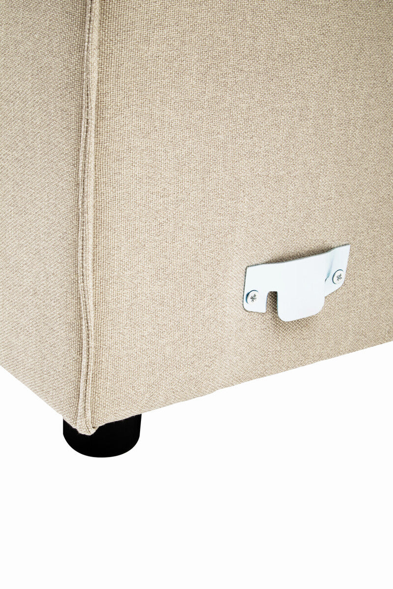 Cream Fabric Armless Modular Sofas, Toulouse