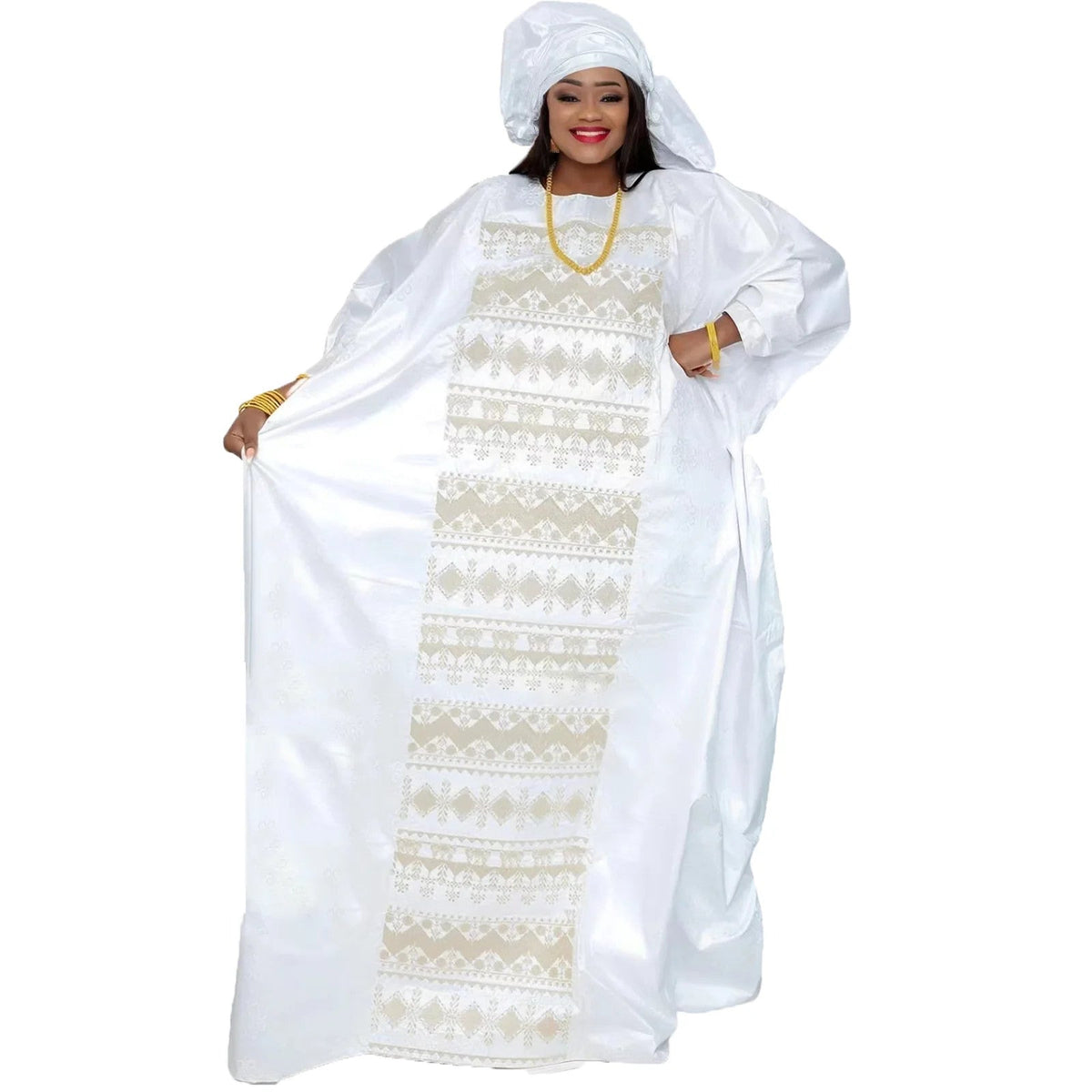 African Dresses For Couples Traditional Bazin Embroidery Dresses Floor Length