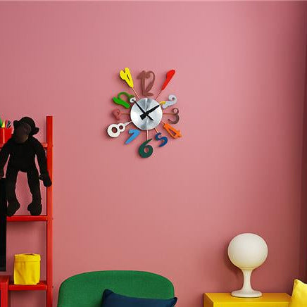 Franci Multi Colour Funky Numbers Wall Clock
