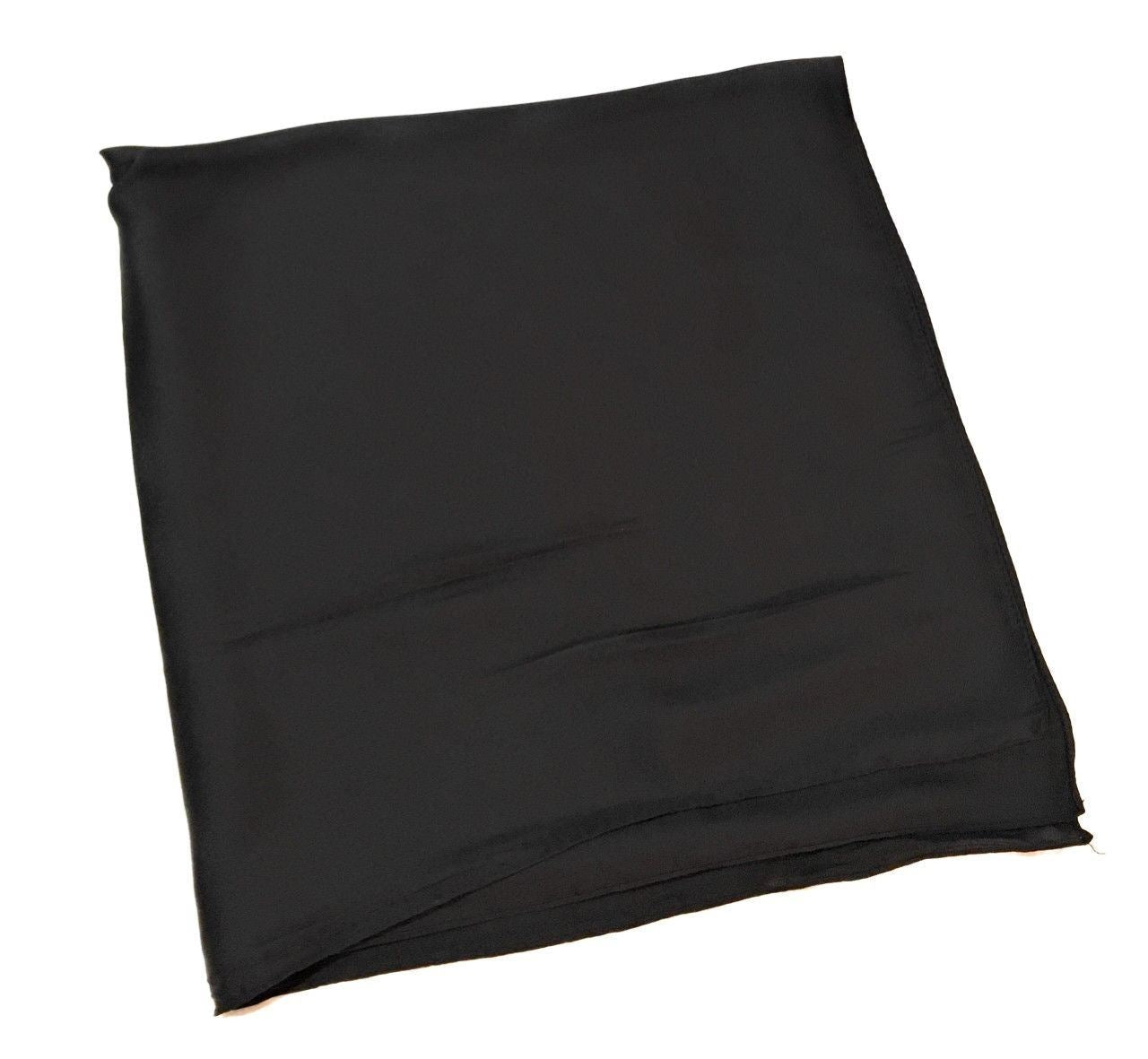 Plain Black Scarf Thin and Silky for Summer and Spring
