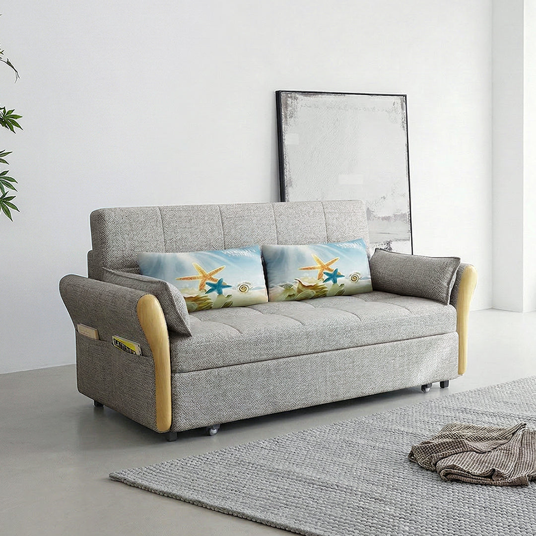 SB152 Two Seater Sofa Bed, Blue