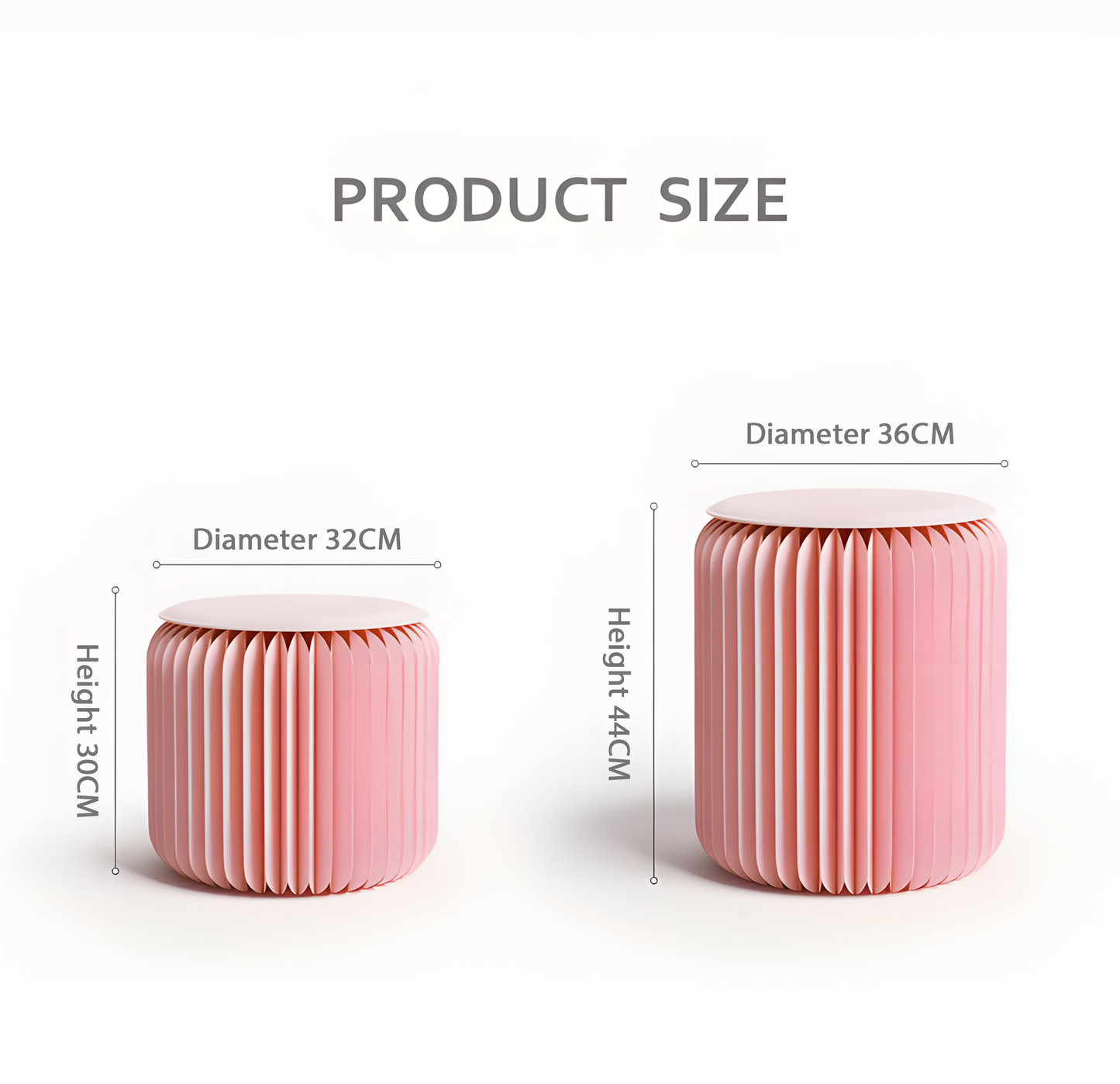 Accordion Stool Spring Pink