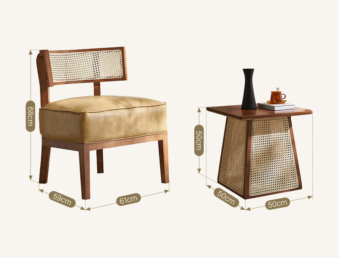 Alexa Rattan Lounge Chair, Armchair