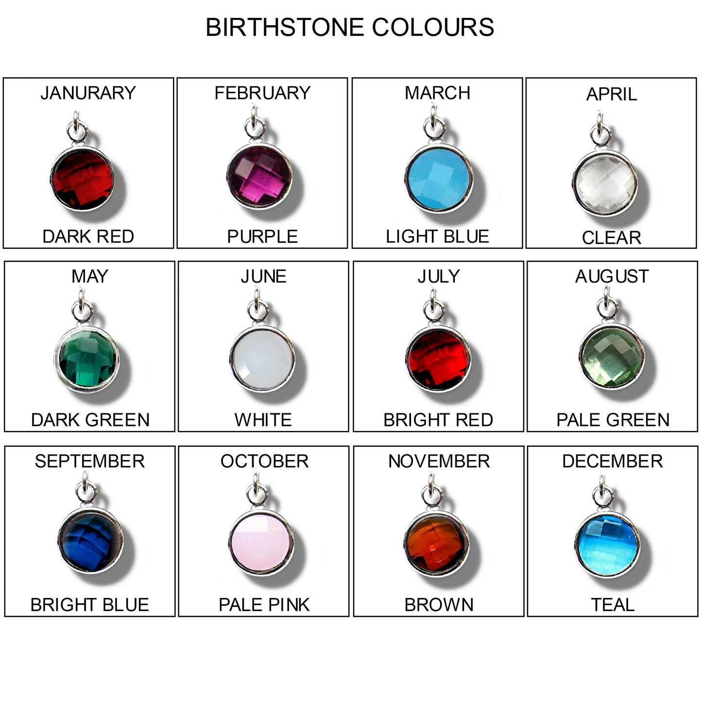Birthstone Silver Beaded Bracelet Birthday Gift