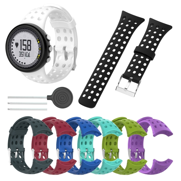 Silicone Male Watch Band for SUUNTO M1 / M2 / M4 / M5(Black)
