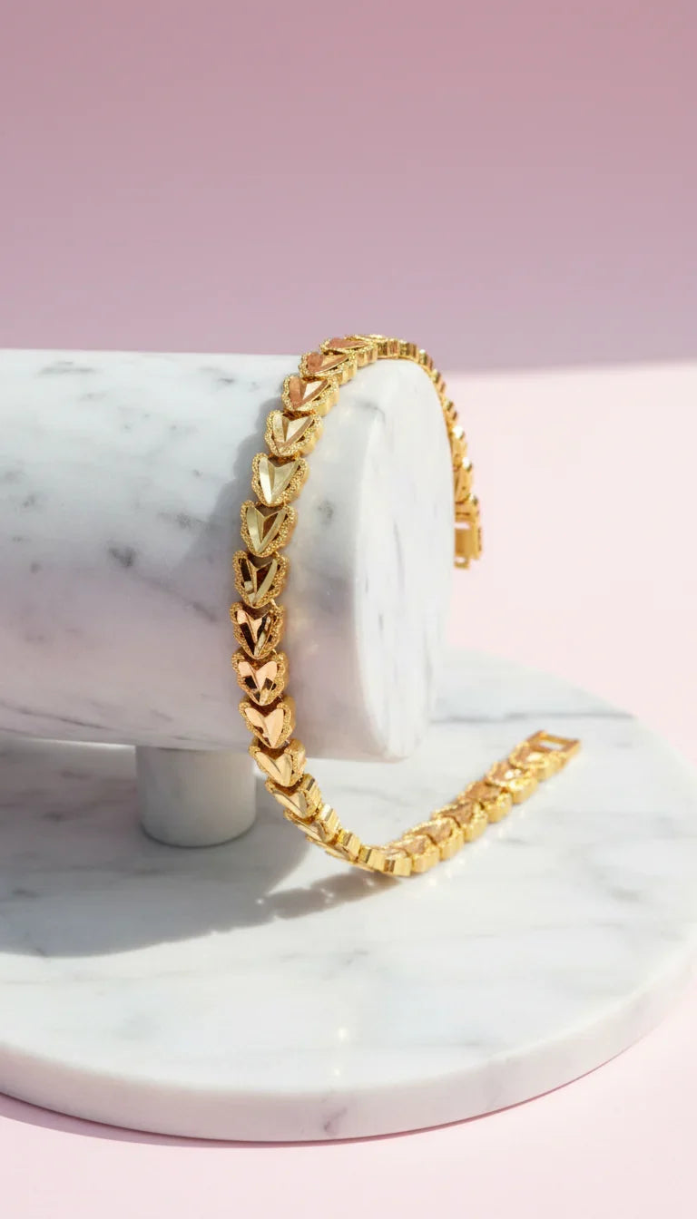 Waterproof 24k Gold Plated Butterfly Link Bracelet