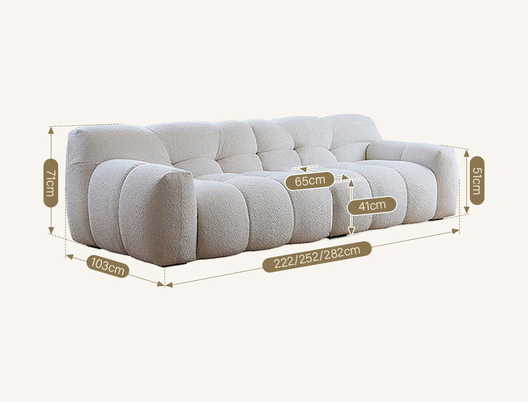 Cora Cloud Two/Three Seater Sofa, Boucle