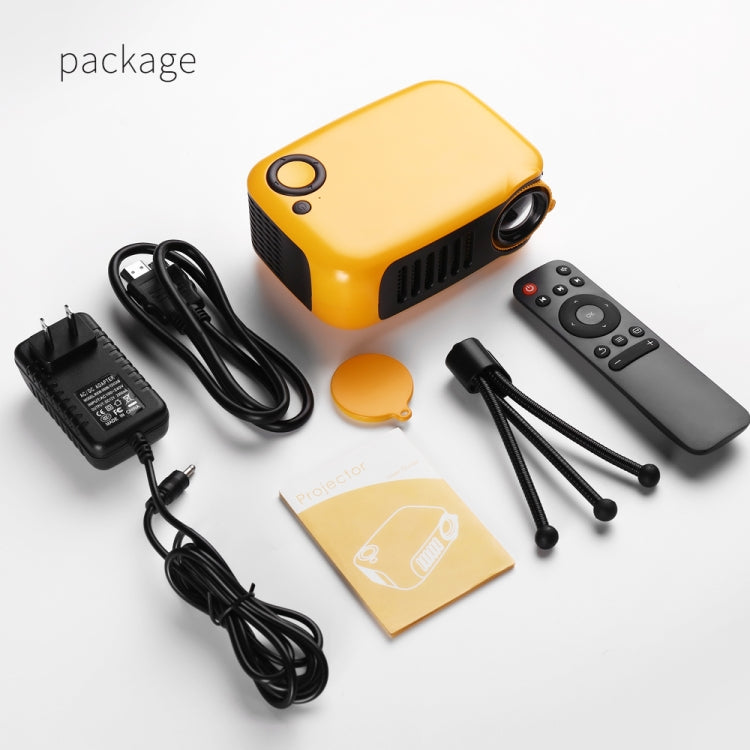 TRANSJEE A2000 320x240P 1000 ANSI Lumens Mini Home Theater HD Digital Projector, Plug Type: AU Plug, Plug Type: AU Plug(White)
