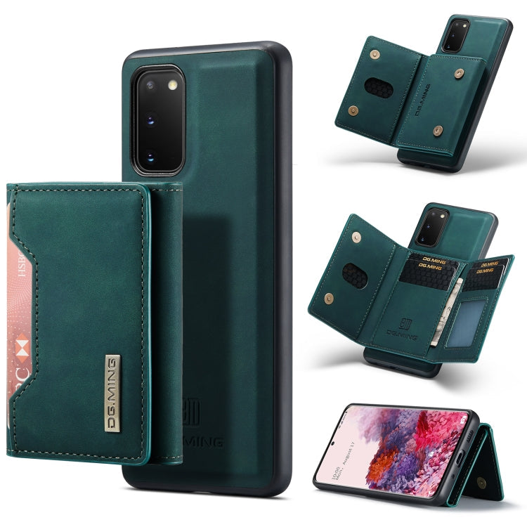 DG.MING M2 Series 3-Fold Multi Card Bag Back Cover Shockproof Case with Wallet & Holder Function, For Samsung Galaxy S20