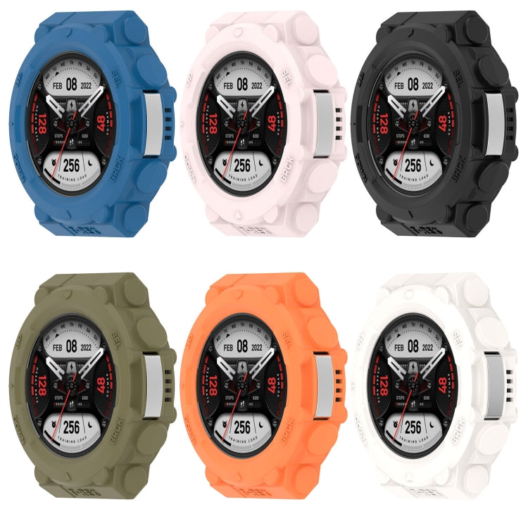 For Amazfit T-Rex 2 Armor Hollow TPU Watch Case(Black)