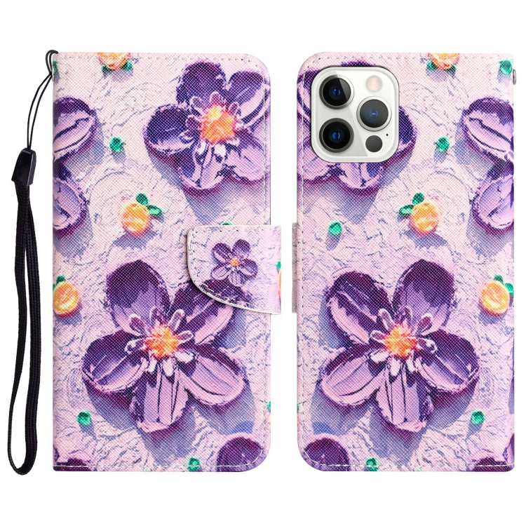Colored Drawing Leather Phone Case, For iPhone 14 Pro Max