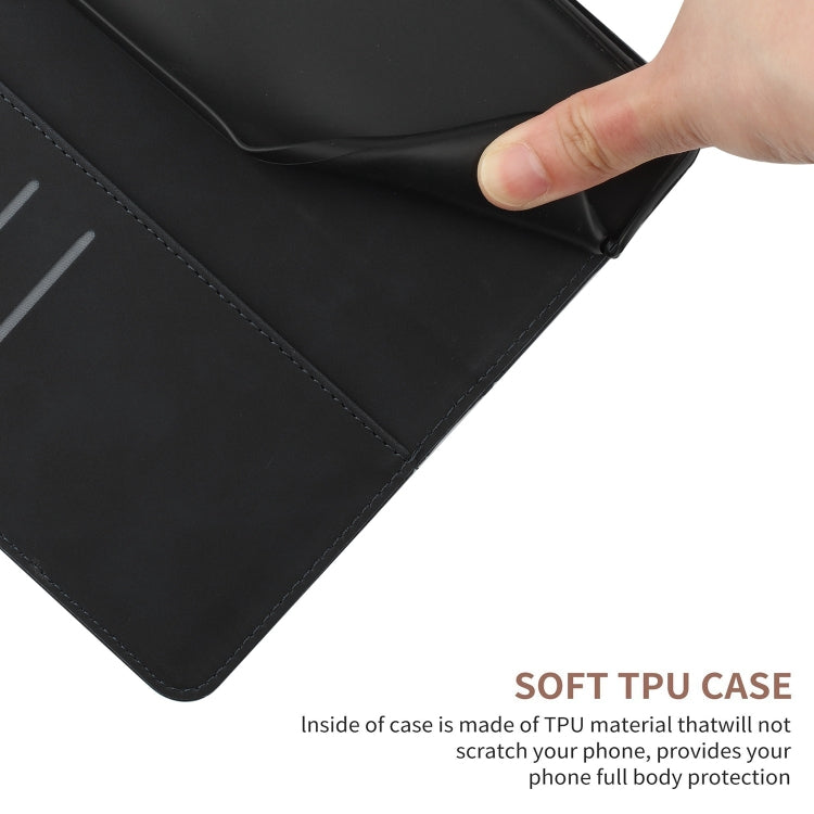 For iPhone 11 Stitching Embossed Leather Phone Case(Black)