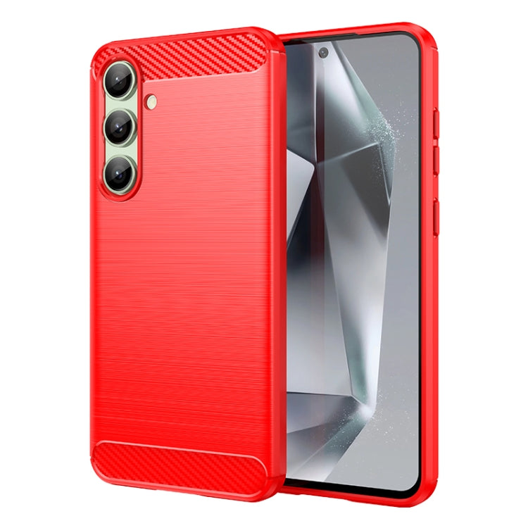 Carbon Fiber Brushed Texture TPU Phone Case, For Samsung Galaxy S24 FE 5G