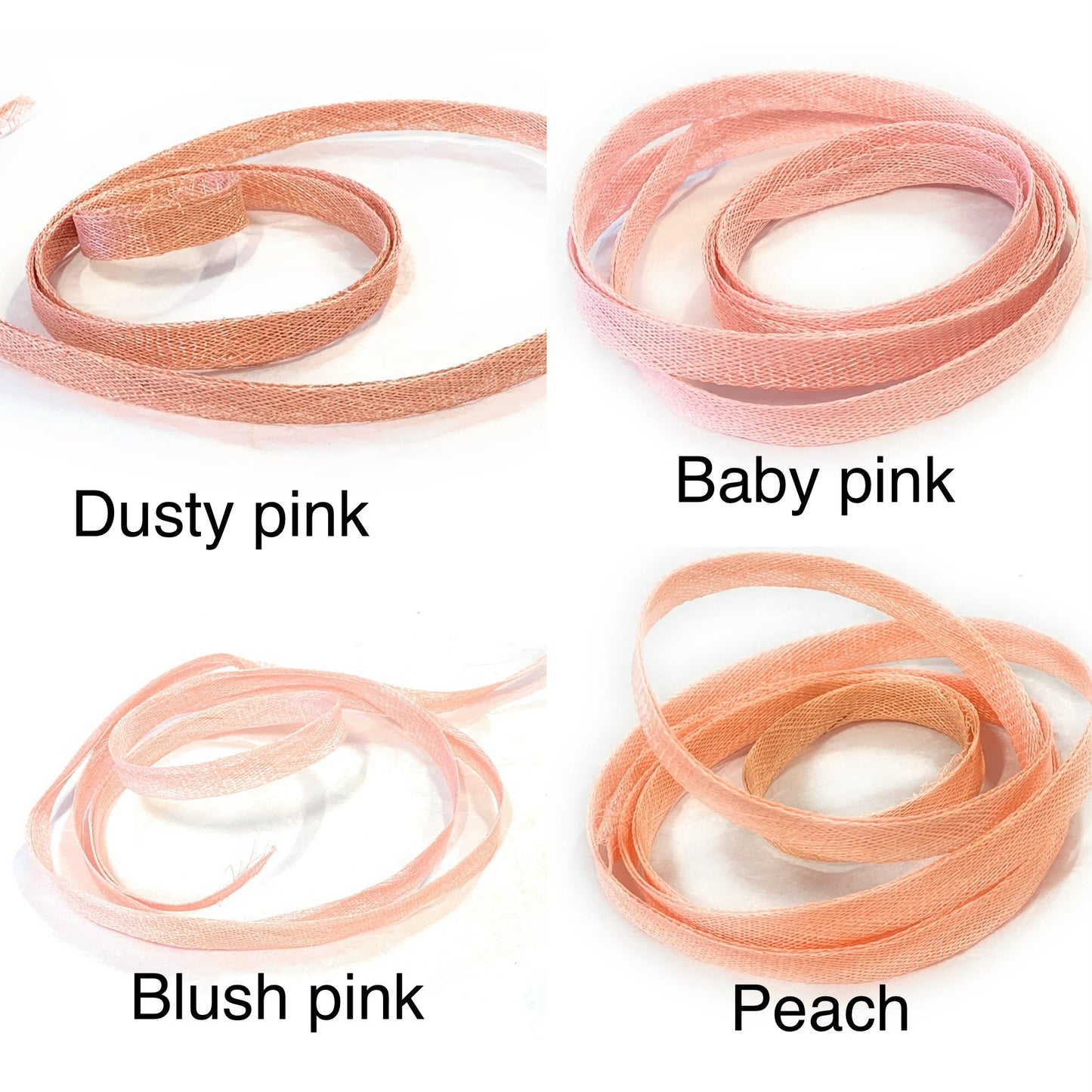 1.6m Long Sinamay Strip - 10mm Width - Fascinator Hat Making Millinery Trimmings Bias Tape