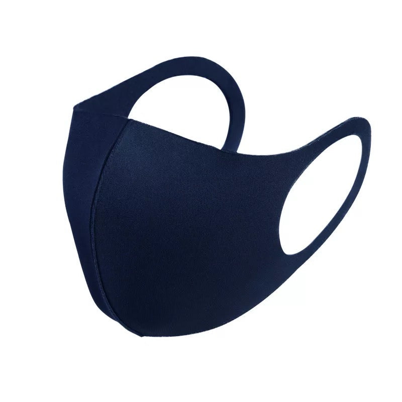 6 Pack Navy Reusable Fabric Face Masks Covering Washable Adult Size