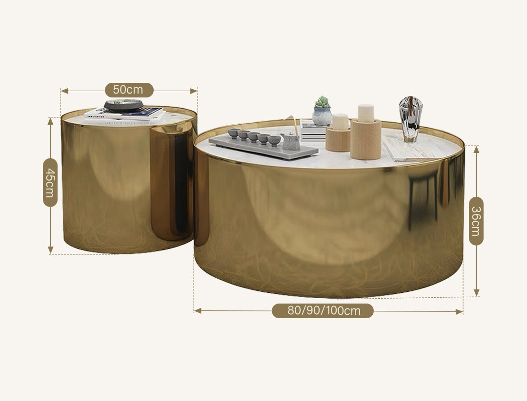 Luxury Coffee Table Set, Sintered Stone