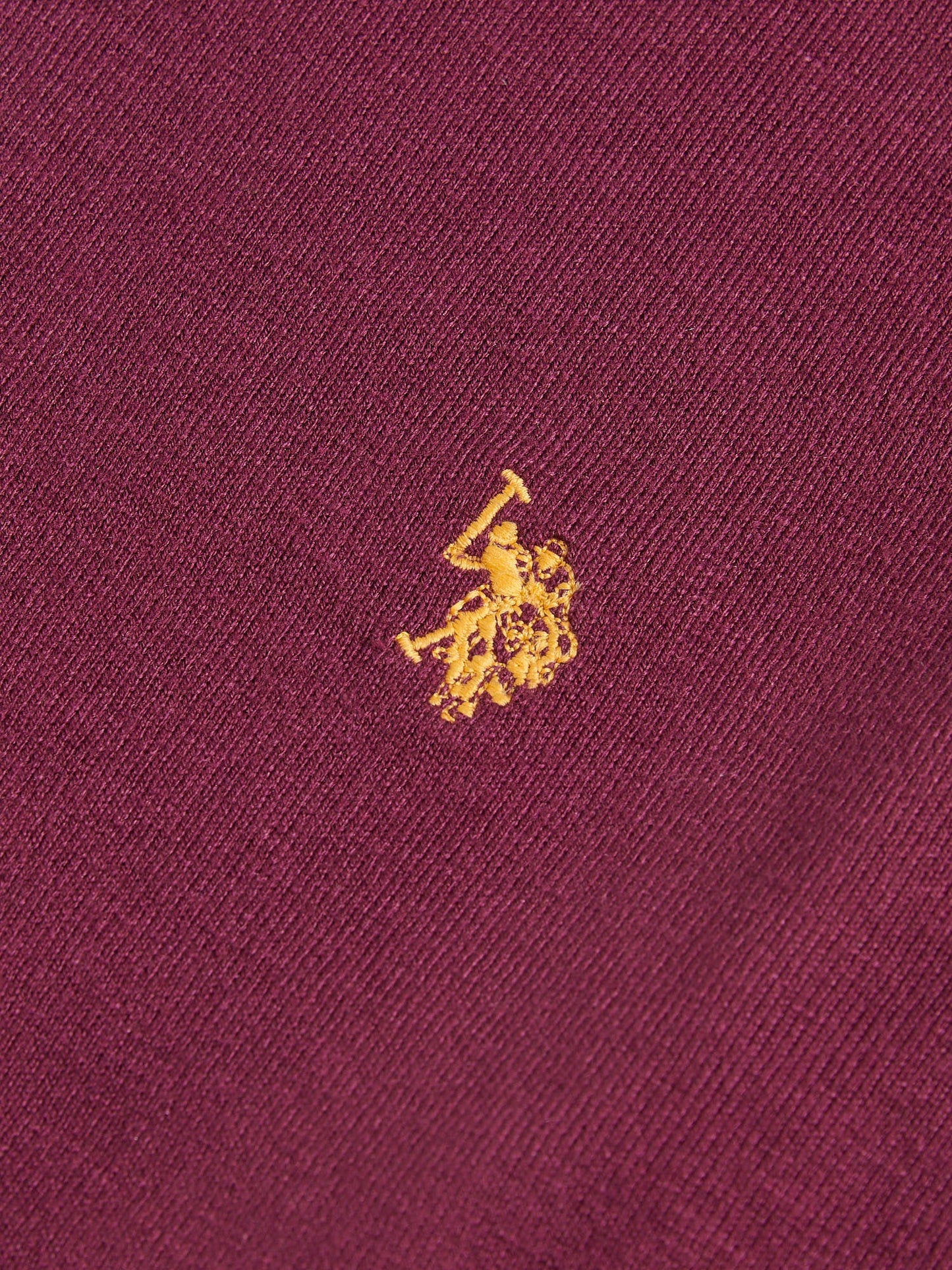 Mens Cotton Crewneck in Grape Wine