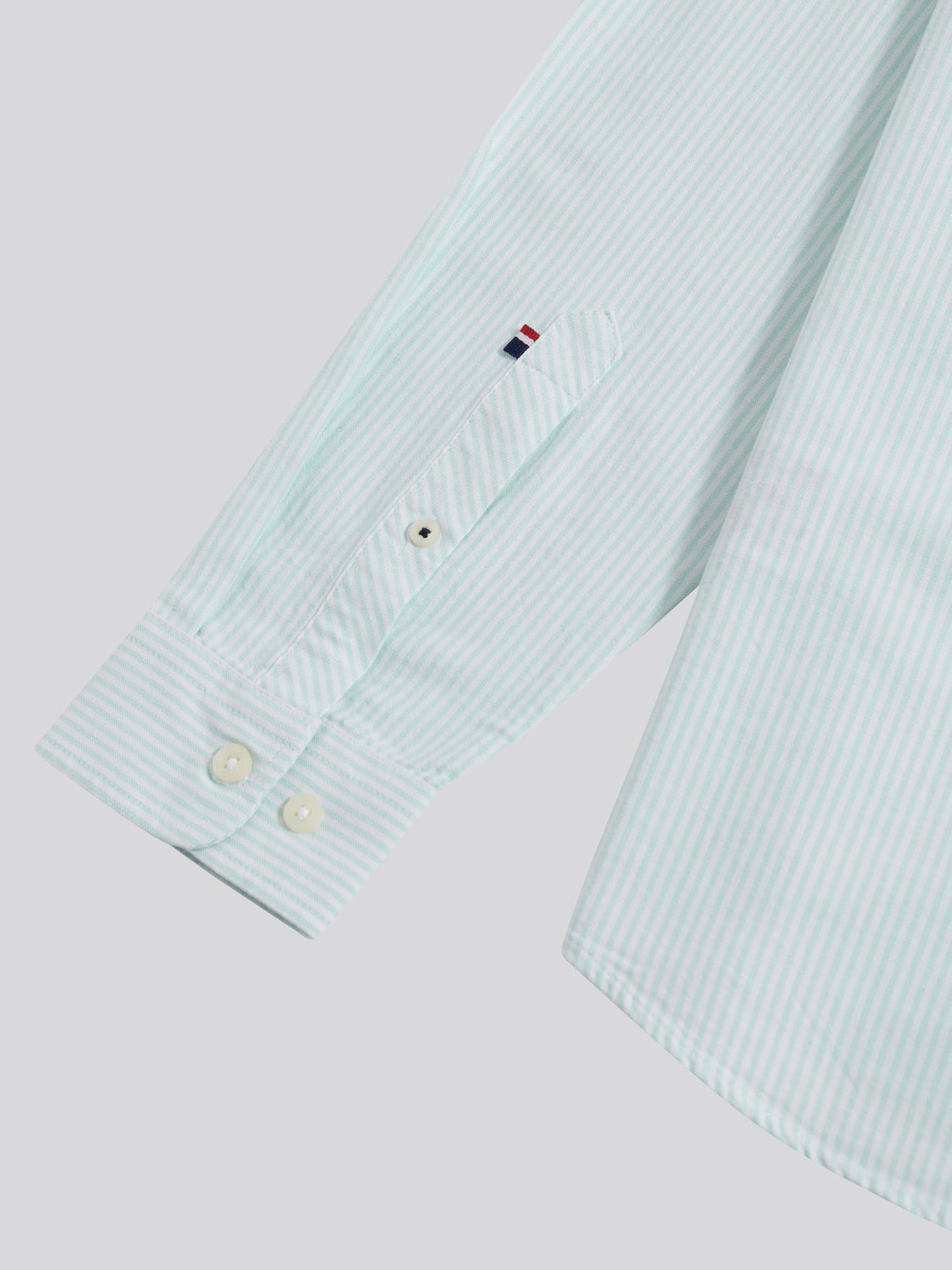 Mens Oxford Stripe Shirt Ice Green