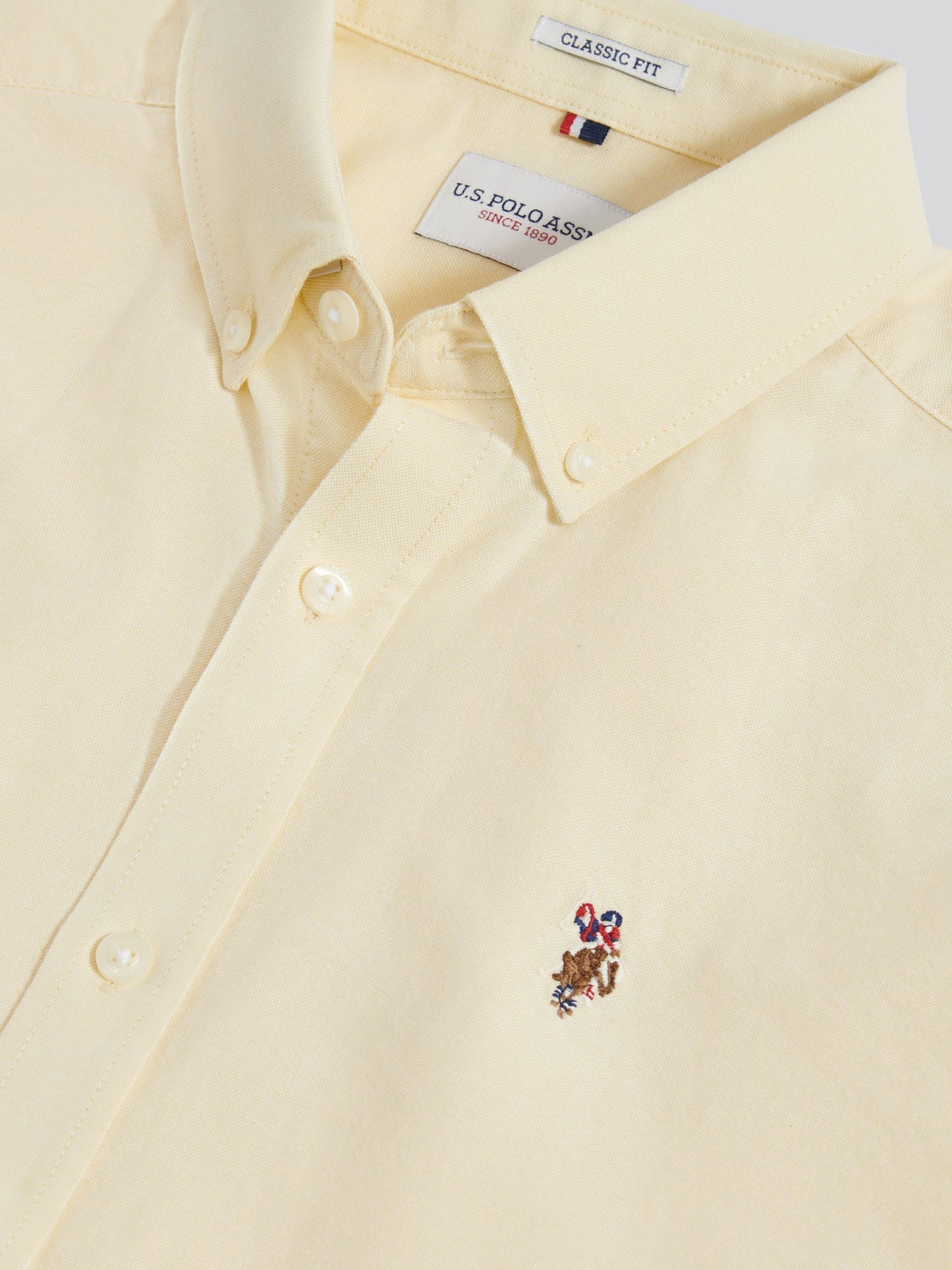 Mens Short Sleeve Oxford Shirt French Vanilla