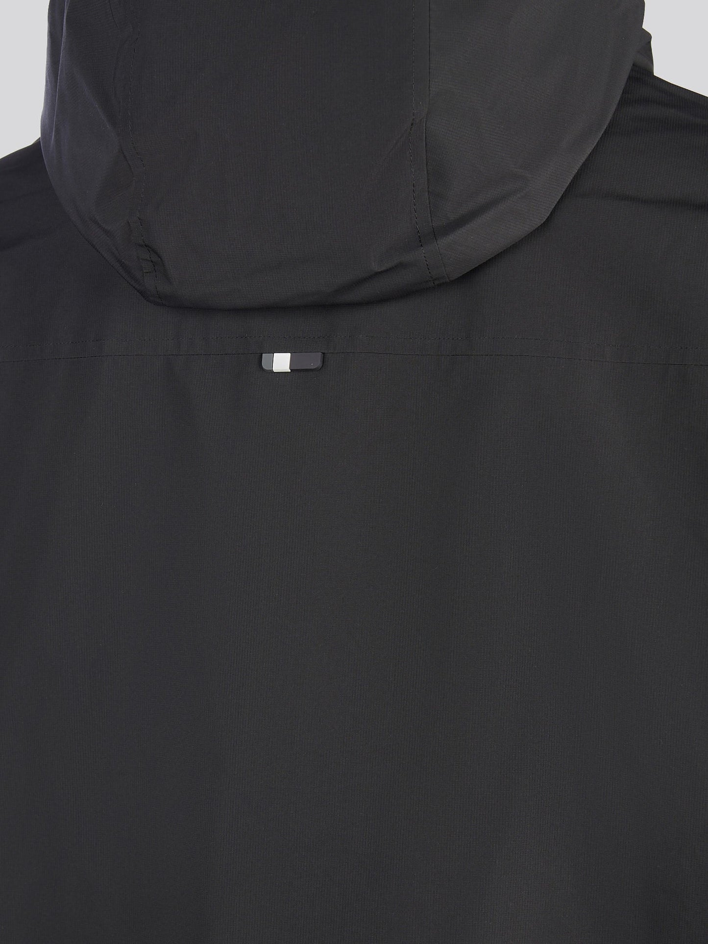 Mens Fleece Lined Windbreaker Jacket in Black Bright White DHM