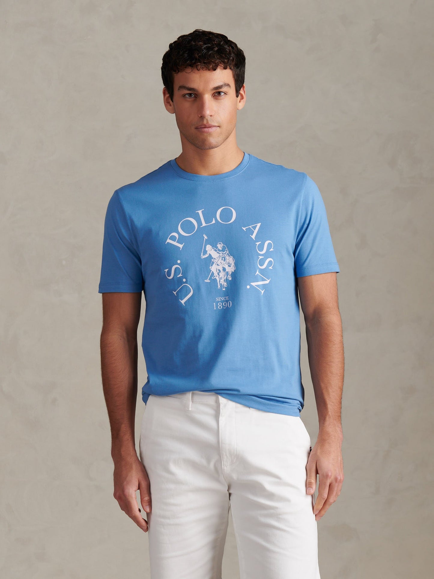 Mens Minimal Circle Print T-Shirt Riviera