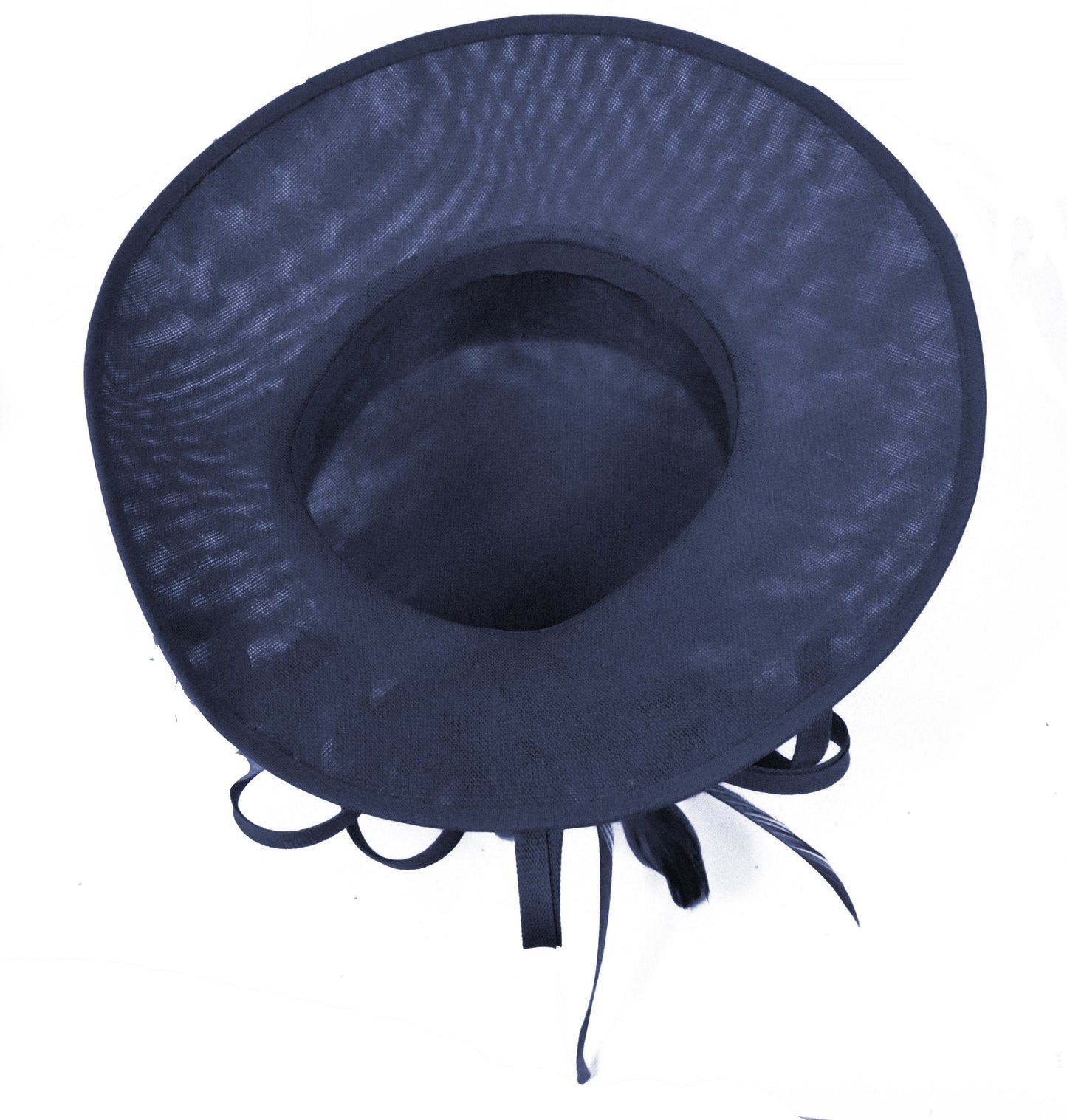 Navy and Jade Green Large Queen Brim Hat Occasion Hatinator Fascinator Weddings Formal